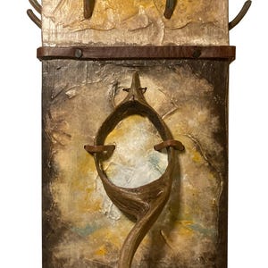 BOOGER SNATCH:  Quirky, Fun, Adventurous, Earth Toned Sculptural Wall Art, Original Assemblage, Found Wood & Metal on Reclaimed Wood
