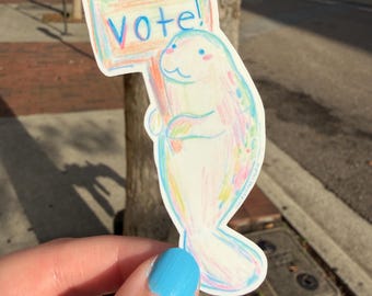 Manatee Vote Sticker