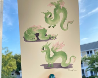 Whimsical Baby Dragon Art Print