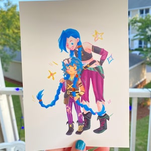 Arcane Jinx and Isha print–5x7 print of jinx and Isha together
