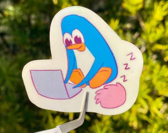 Penguin and Puffle Sticker–Clubpenguin sticker