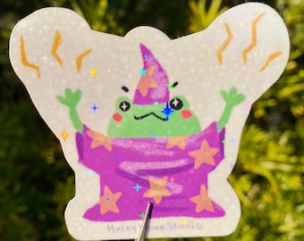 Magical Wizard Frog Sticker