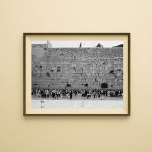 Western Wall – Black and White Fine Art Photography Print | Jerusalem Wall Art | Spiritual Travel Decor | Instant Download