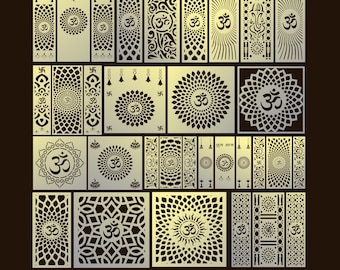 Aum Symbol SVG Bundle, CNC Laser Cut Files (Digital Download)