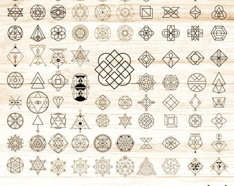 神聖幾何学SVGバンドル｜86個のアルケミーマンダラカットファイル