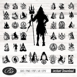 Lord Shiva SVG PNG Bundle, aum namah shivay cut file, svg, png, Hindu buddhist jain mythology hindu god, lord Shankar png, hindu god svg