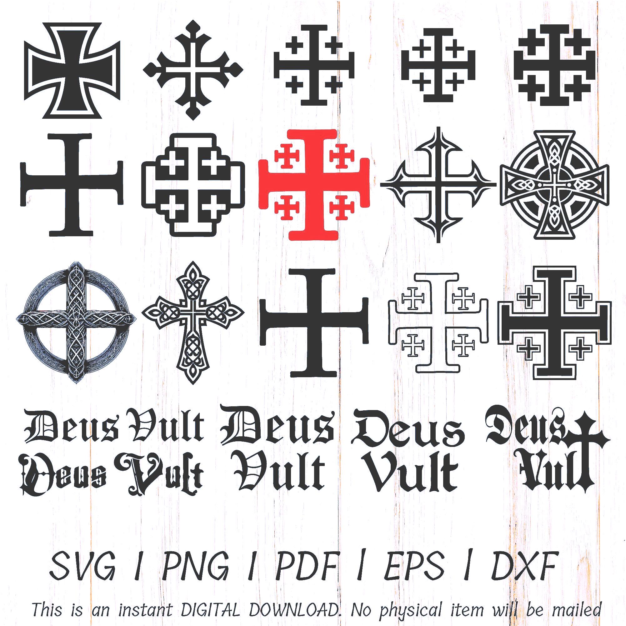 Jerusalem Key Pattern Jerusalem Cross Clipart | Crusader Deus Vult Christian Knights Templar ...