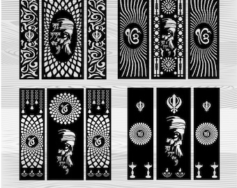 Ik Onkar Wall Decor Laser Cut File, Sikh SVG DXF Bundle