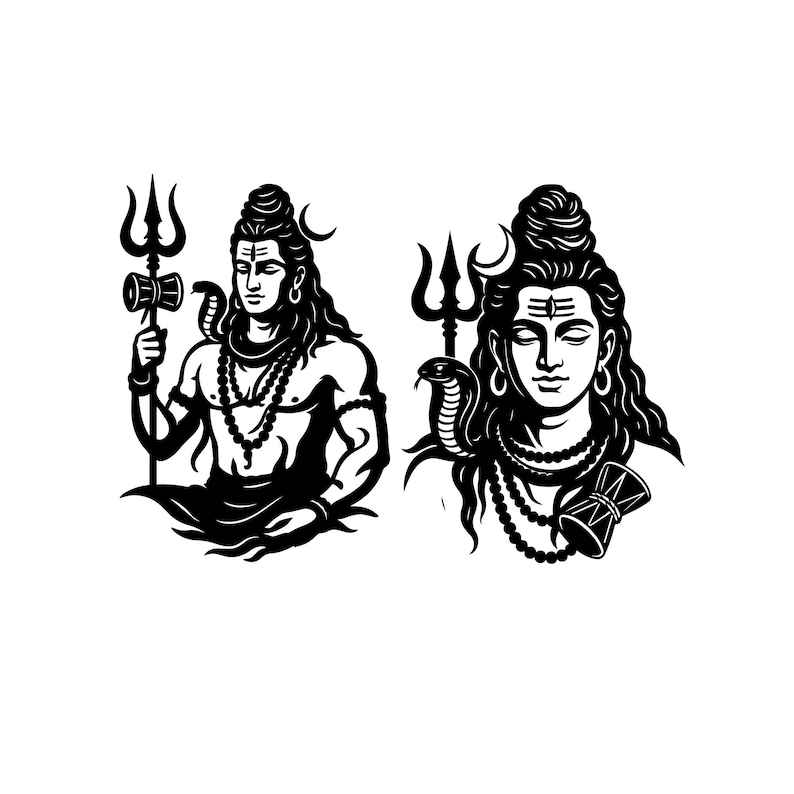 Lord Shiva SVG Bundle, Aadiyogi Hindu God Clipart, Meditation Yoga ...