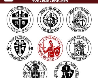 Jerusalem Cross Christian SVG Bundle, Deus Vult, Church Decor (Digital Download)