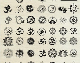 Aum Symbol SVG Bundle, Om Meditation Cut File (Digital Download)