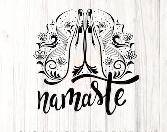 Namaste Mandala SVG, Yoga Zen Cut File (Digital Download)