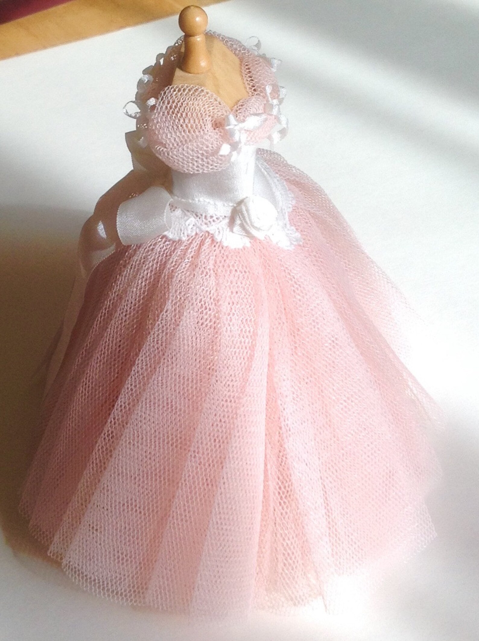 Pink Net Ball Gown on Mannequin 1/12th Scale Dollhouse - Etsy