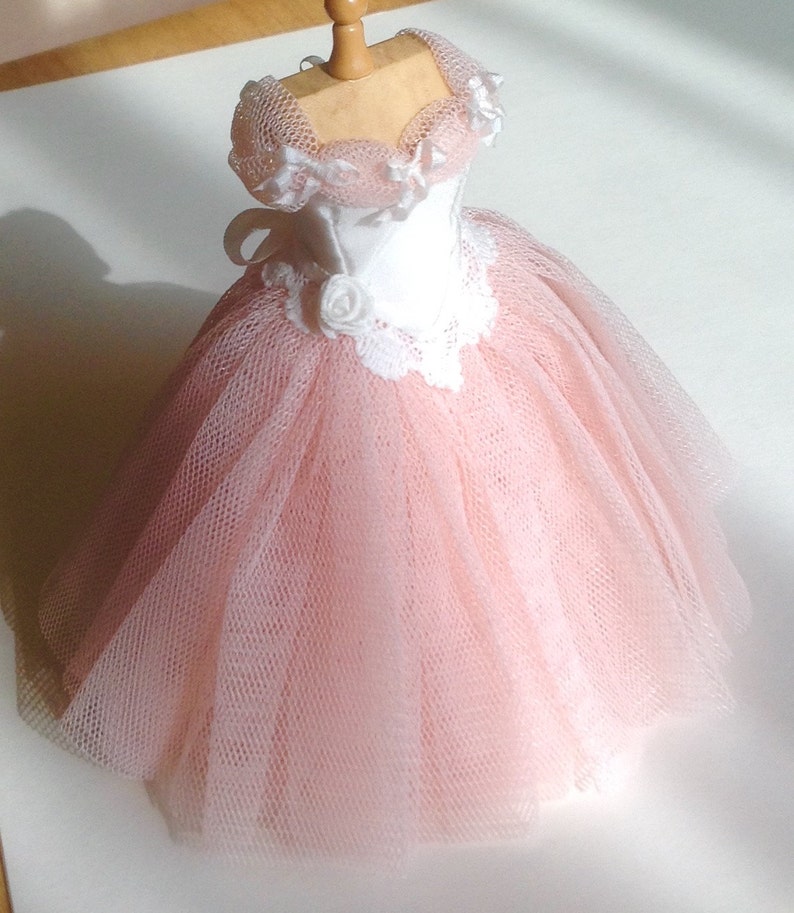 Pink Net Ball Gown on Mannequin 1/12th Scale Dollhouse | Etsy