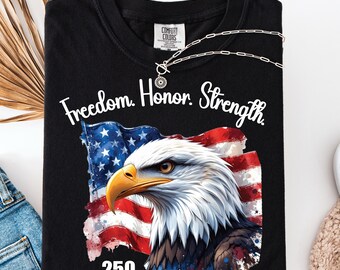 Patriotic Eagle T-Shirt, USA 250th Anniversary, Veteran Gift
