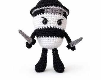 Crochet Cappuccino Assassino Italian Brainrot Plush Doll - Amigurumi Toy