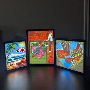 Custom Color Lithophane – Personalized 3D Printed Photo Light – LED Backlit Photo Frame – Anniversary, Birthday, Memorial, Valentine’s Gift