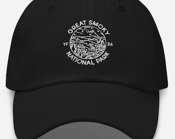 Great Smokey Mountain National Park Hat: Cotton Twill Camping Cap