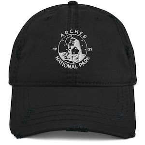 Chapeau papa effet vieilli du parc national des Arches : vêtements de voyage en plein air