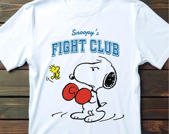 Camiseta de Snoopy Fight Club / Divertida camiseta de entrenamiento / Camiseta de Peanuts Fitness / Lindo regalo para el gimnasio / Camiseta de ejercicio de Snoopy para hombres y mujeres
