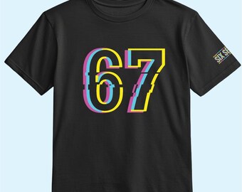 Camiseta con el meme número 67: Camiseta gráfica divertida sobre la cultura de internet, camiseta unisex moderna con memes.