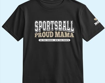 Camiseta "Mamá Orgullosa del Baloncesto": Divertida camiseta para mamá deportista, ideal para el día del partido, regalo para mamá de fútbol, béisbol y fútbol americano.