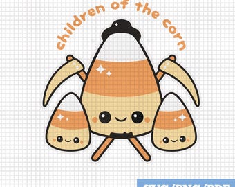 Niños del Maíz, Camiseta Infantil de Maíz Dulce, Ambiente Espeluznante de Halloween (Digital)