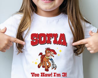 Camiseta personalizada de cumpleaños de Jessie, camiseta de Toy Story