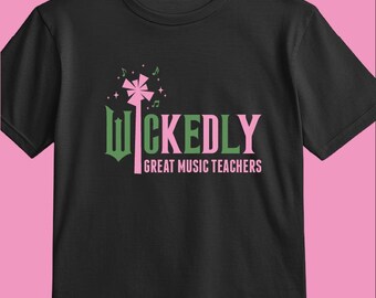 Camiseta personalizada del musical Wicked – Camiseta de Broadway con diseño brillante, regalo para fans