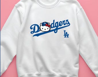 Sudadera Hello Kitty Los Ángeles, Camiseta Hello Kitty, Regalo divertido para aficionados al béisbol, Camiseta deportiva Hello Kitty