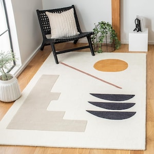 Abstract geometric pattern with bold shapes-Modern Abstract Geometric Area Rug-Bedroom rug-Living room rug