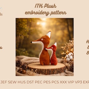 In The Hoop Fox Plush Embroidery Pattern | Woodland Stuffed Animal (Digital Download)