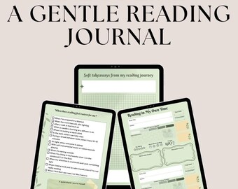 Line by Line: Gentle Reading Journal | Landscape Printable Book Tracker & Reflection Planner