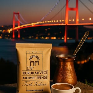 Turkish Coffee 100g – Kurukahveci Mehmet Efendi | 1 to 10 Packs Available | Fresh Roast | Ships from Turkey