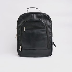 Leather Backpack Handmade Backpack Black Leather Backpack Minimalist Style Leather Laptop bag Shoulder Bag Unisex Backpack