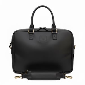 Slim Leather Laptop Bag: Handmade Crazy Horse Cowhide Briefcase
