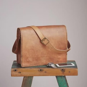 Leather Laptop Bag Handmade Bag Women Bag Tote Bag  Messenger Bag Teacher Bag Crossbody Bag Travel Bag Gift for Him Graduation Gift