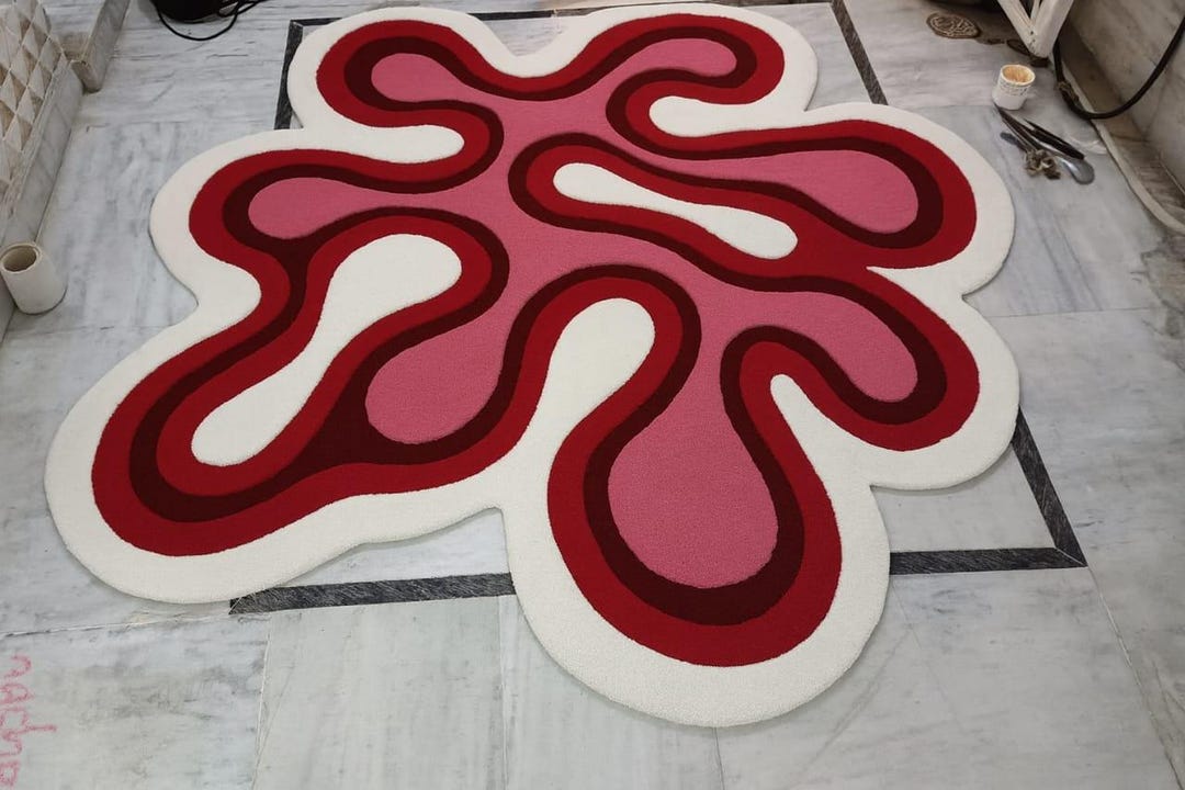 Amorph Rugs Hand-tufted Amoeba Rugs Modern Area Rug Irregular Rugs Squiggle Rugs ...