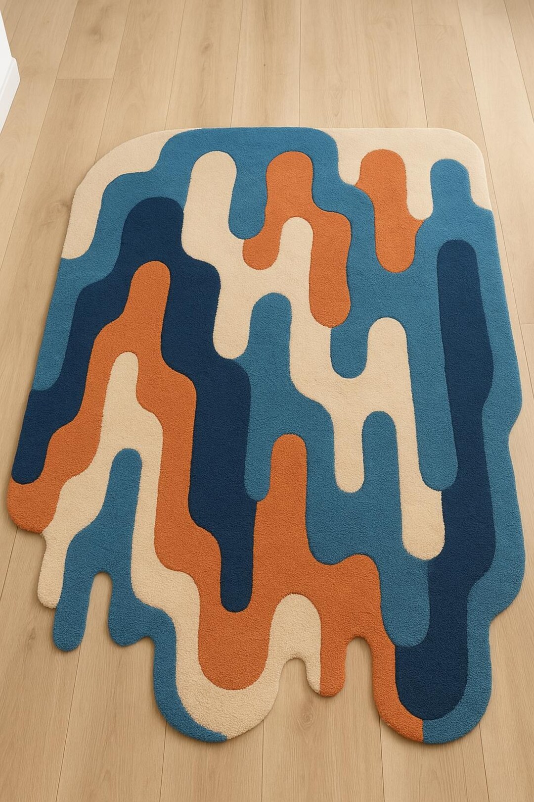 Melting Modern Abstract Color Block Rugs Irregular Rugs Hand-tufted ...