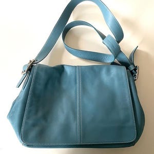 Authinic Coach Bag Blue Coach Shoulder Bag #CO53 9570 Pale