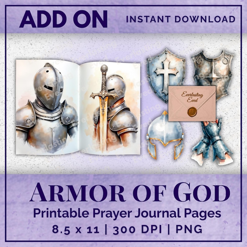Armor of God Printable Prayer Journal Add-on | Christian Writing Pages ...