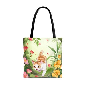 Copy of Floral Cat Tote Bag