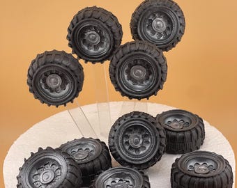 edible hot wheels tire cake toppers decorations