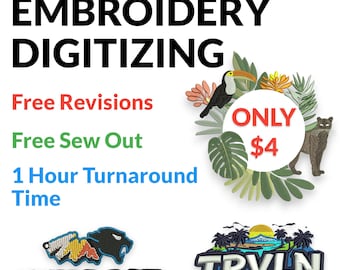 Custom Embroidery Digitizing, Logo Digitizing, Image Digitizing Embroidery, Custom Digitize, Embroidery Digitizing, Embroidery File, DST