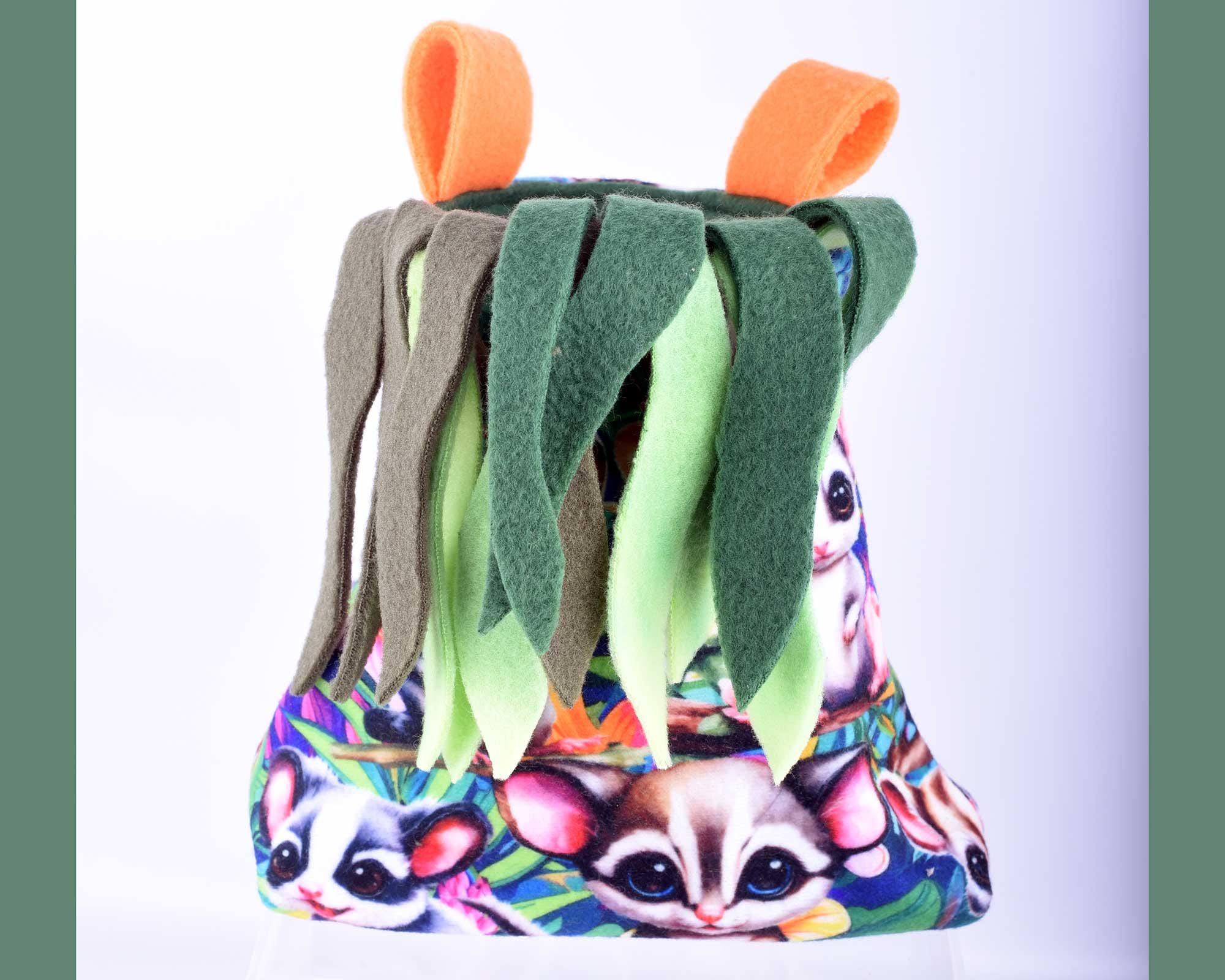 Sugar Glider Sleep Pouch / Suggie Sleep Sack / Pocket Pet Nest / Fleece Pouch / Colorful Snuggle Pouch / Sugar Glider Cage Accessories