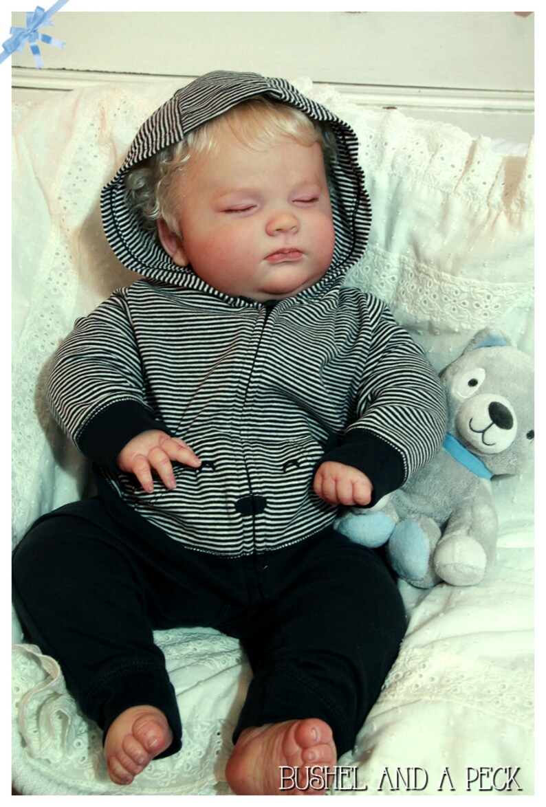 Custom Order for Reborn Joseph at 3 months Sleeping Doll