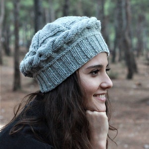 Hand Knit Winter Beret for Women: Custom Color Knit Hats and beanies