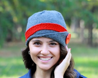 Vintage 50s Black Velour Hat With Asymmetrical Detail From  display picture 1