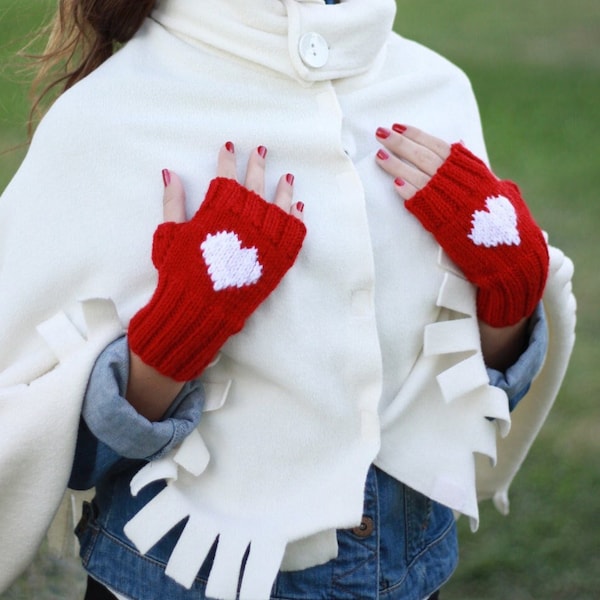 Guanti senza dita in stile romantico
