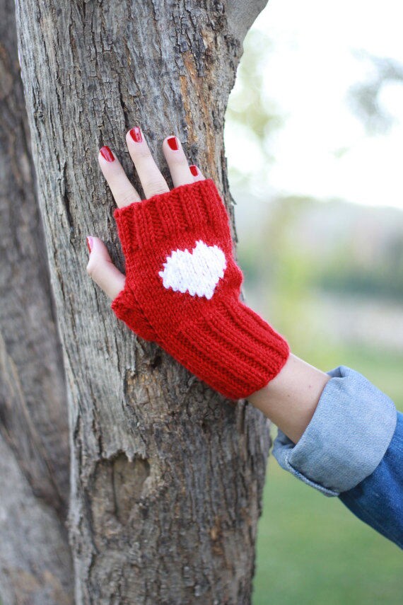 1 Pair Gloves Winter Autumn Christmas Heart Typing... – Grandado